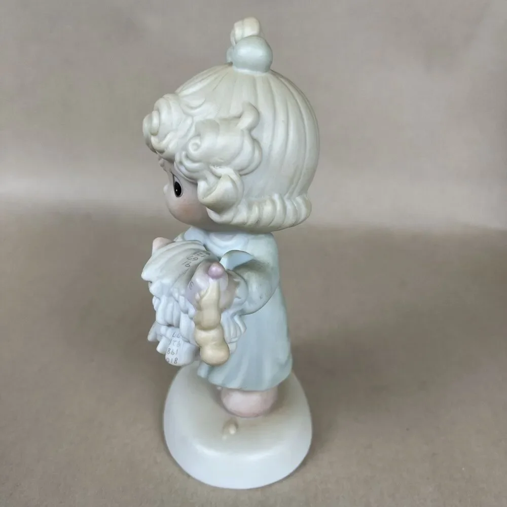 Precious Moments #521450 “Lord Help Me Stick To My Job” 1989 w/box EUC‎